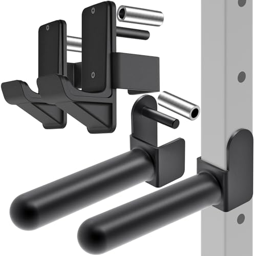 Kipika J-hooks and weight plate holder set for 2 x 2 inch power rack
