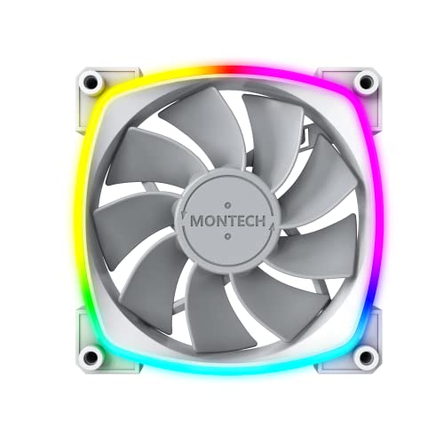 Montech RX120 PWM ARGB LĂĽfter - 120mm, weiĂź