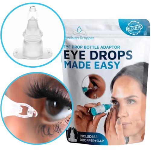 Precision Dropper - Eye Drop Assist Device – Mess-Free Eyedrop – No Head Tilt, Less Flinching, and Comfortable use - Compatible with Most Bottles - Eyedropper Dispenser (1-Pack) - Thumbnail 3