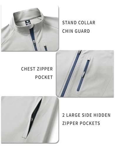 Image of M MAELREG Mens Vests Outerwear Windproof Lightweight Softshell Vests Zip Pockets Sports Sleeveless Jacket Golf Vests for Men