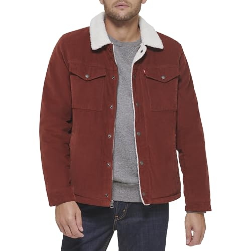 Image of Levi's Men's Corduroy Sherpa Lined Trucker Jacket (Regular & Big & Tall Sizes)