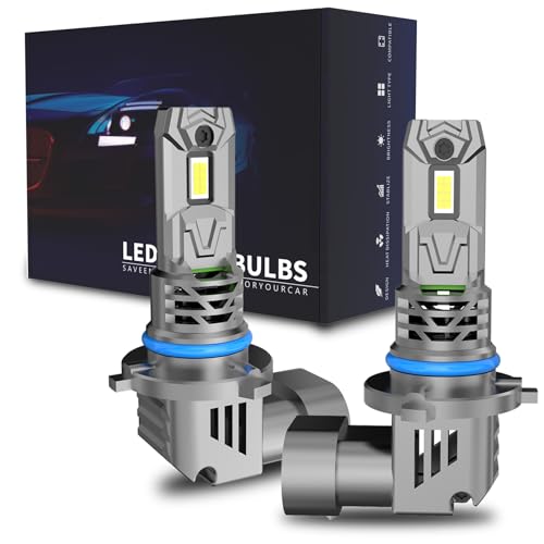 NEBULOUSDRIVE 9005 HB3 LED Headlight Bulbs, 26000LM 800% Bright 6500K Cool White with Fan 9005/HB3 LED Bulb High and Low Beam, Plug and Play 1:1 Replacement Halogen Headlight Conversion Kit, Pack of 2