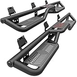 YZONA Running Boards SuperCrew Cab Compatible for 2015-2025 Ford F150 & 2017-2025 Ford F250 F350 Super Duty Crew Cab Side Step, Two Stairs Design Side Bars Nerf Bar (Pickup 4-Door)
