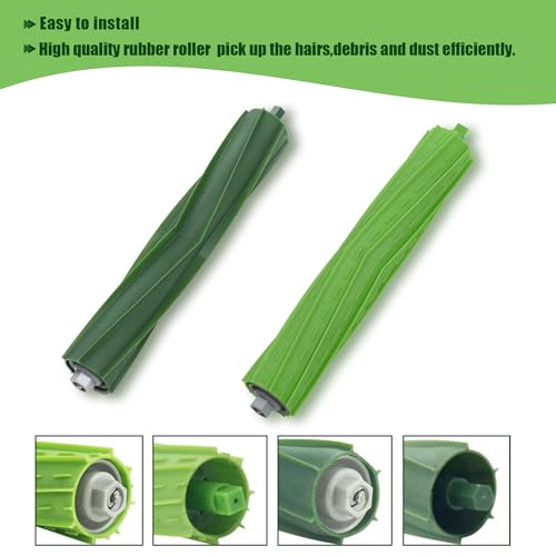 Image of LOVECO Replacement Accessories Compatible for iRobot Roomba I & J Series, i8+ i7+ i6+ i5+ i4+ i3+ i2+ i1+ j8+ j7+ j6+ j5+, 2 Set Multi-Surface Rubber Brush, 10 Filter, 10 Side Brush, 10 Dust Bag