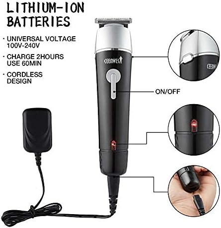CEENWES Updated Version 5 in 1 Waterproof Man’s Grooming Kit Hair Clippers Professional Beard Trimmer Dual Shaver Rechargeable Body Trimmer Nose Hair Trimmer Cordless Precision Trimmer