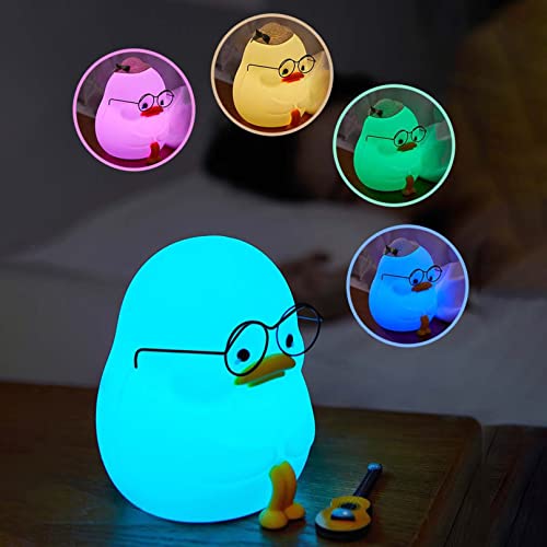 Lámpara de Mesa de Noche LED Recargable Pato Silicona miniatura 3