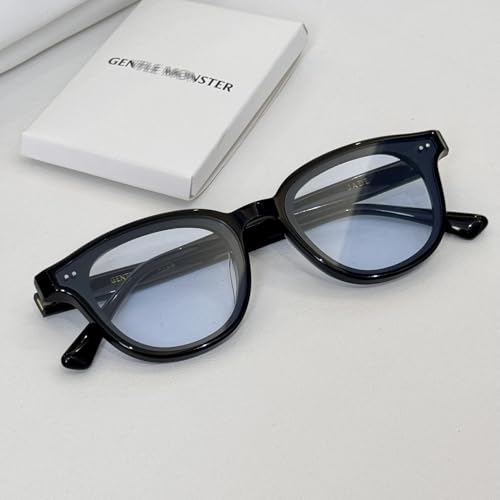 GENTLE GM Black Sheet Material Frame Circular Sunglasses For Jade Monster Polarized UV400 Women Men With Original Case3