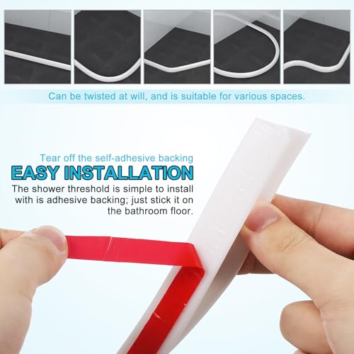 Protector salpicaduras ducha flexible con sistema autoadhesivo para evitar fugas 8