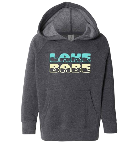 Lake Babe Shirt Hoodie Toddler Youth Lake Life Bum Sweatshirt Child Kid Gift Soft Navy Blue, Pink Turquoise Yellow