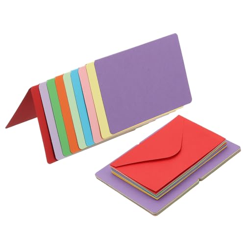 Cartes vierges et enveloppes PATIKIL par 20 pour invitations de mariage colorées