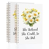 BNMBQKL 2Pcs Spiral Journal Notebook with 100 Pages, A5 College Ruled Hardcover Notebook for Office School Home,Twin-Wire Binding Notebook with Premium Thick Pape for Work and Study 8.46x6.22