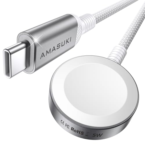 2026 Fast 5W for Apple Watch Charger USB C Fast Charging iWatch Charger Magnetic Wireless Compatible with iWatch Ultra 3/2 Series 11 10 SE3 Travel/Home Essentials Accessories-3.3FT/Braided