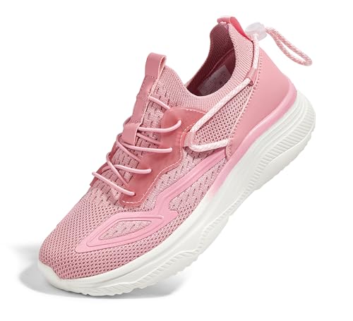 LUCKY STEP Women's Slip On Walking Shoes Mesh Tennis Workout Comfortable Lightweight Athletic Gym Trainers Stylish Breathable Fashion Sneakers