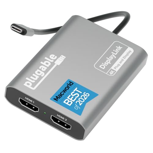 Plugable USB-C DisplayLink Adapter — Dual…