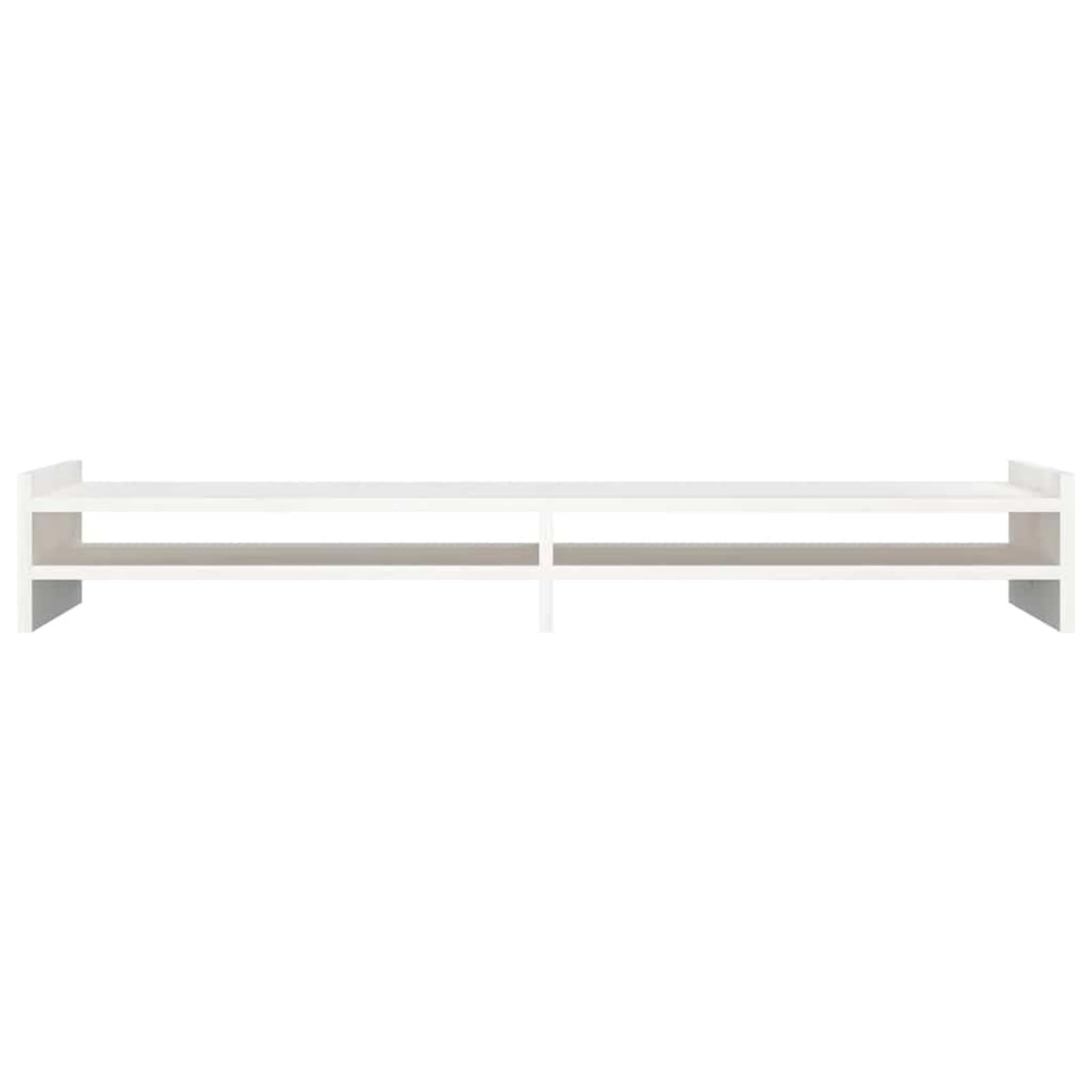 Homgoday Soporte de Monitor Madera Maciza de Pino Blanco 100x27x15 cm Tipo 1