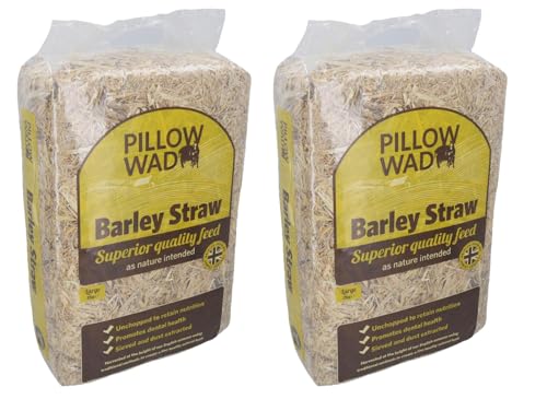 AB Tools 2 Bags Large Barley Straw Small Animal Bedding Feeding 2KG
