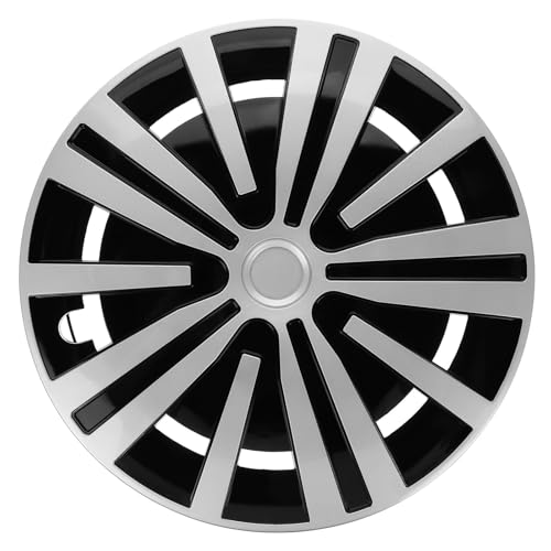 Enjoliveur de roue voiture SUV ORFOFE - Protection moyeu design argent et noir