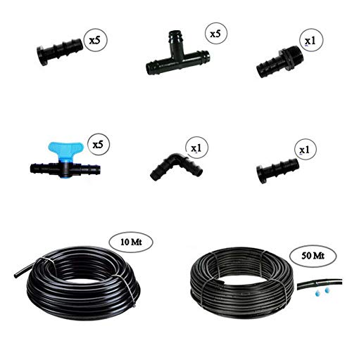 Kit Irrigazione Impianto Modulare Orto Giardino Ala Gocciolante 50 mt Ampliabile