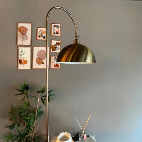 bamyum Gorkiede Métal, Moderne, E27 30 cm, Salon et Chambre, Abat-Jour Réglable, Lampadaire, Peinture Cuivre Antique