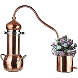 Kit d'alambic alambic en cuivre 2 L avec thermomètre pour distillation maison, huiles essentielles et fabrication de whisky – Ensemble complet de distillation