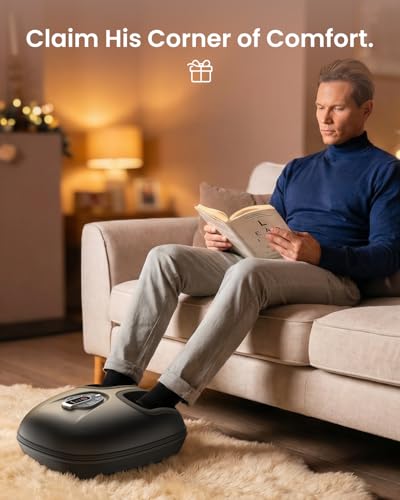 RENPHO Foot Massager with Heat, Deep Kneading Electric Shiatsu Foot Massager Machine with Wireless Remote Control, 3 Heating Levels, Gifts for Women Men, Relax for Home or Office
