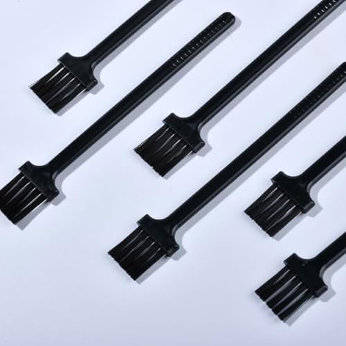 Image of 10 PCS Nylon Keyboard Cleaning Brush Set Soft Bristles Dusting Cleaning Brushes with Long Handles for Keyboards Computer(Black)
