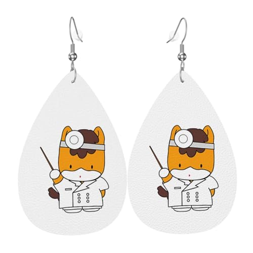 ぐんまちゃん イヤリング レディース 揺れるピアス 水滴のピアス レザーイヤリング アクセサリー 人気 個性的 軽量 ファッション小物 日常使い 誕生日 母の日 高校生 彼女 結婚記念日 プレゼント