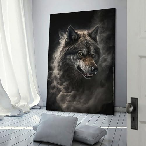 Décorations murales de loup pour chambres salon style nature