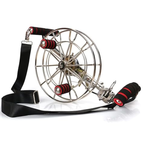 KK-GAL Metal Kite String Reel Winder, Kite String Winder Grip Wheel for Large Kite, Kite String Winder for Single Line Kite Flying, Kite String Spool with Lock for Outdoor Kites, 28Cm