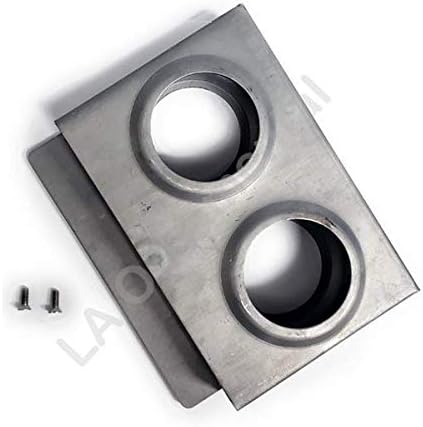 Double Box Holes Lockbox Weldable Steel Gate Doors 6 3/4" (H) x 4 1/2" (W) x 1 1/4" (D) #49454, unpainted