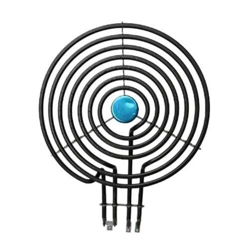 Calentador De Estufa Eléctrica Plana De 21 Cm Y 2000 W Con 6 Círculos, Tubo Calefactor, 3 Puertos De Cableado, Placa Calefactora, Anillo De Horno De Combustión En Seco.(21cm-7 circles)