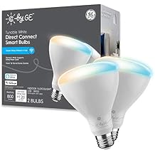 GE Lighting Tunable White Direct Connect Recessed LED Flood Light Bulbs with Bluetooth and Wi-Fi, 65W Replacement, BR30, Works With Alexa + Google Home without Hub, 2-Pack Packaging May Vary