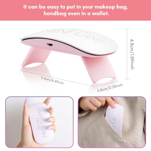 Makartt 6W Led Uv Nail Dryer Curing Lamp 60S Timer Usb Portable For Gel Nails Based Polishes, White - Image 3