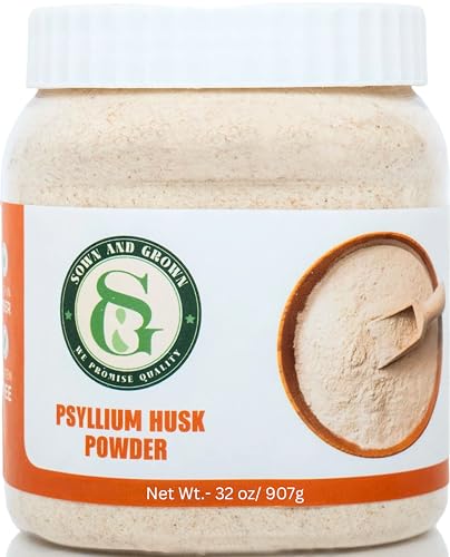Sownandgrown Psyllium Husk Powder- 2lb 32oz | Easy Mixing Dietary Fiber | Finely Ground Powder | Ideal for Keto Baking | Non-GMO