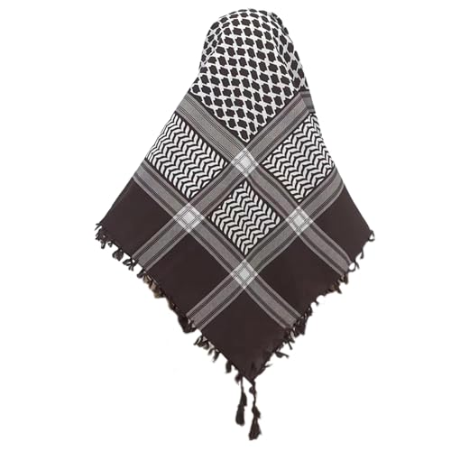 Keffiyeh árabe para hombre pañuelo shemagh tradicional de Dubai color rojo