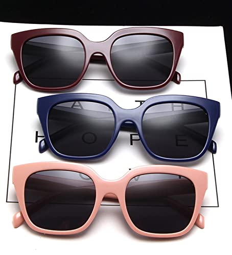 ZENYS Fashion Square Sunglasses Large Frame Outdoor Holiday Women Sunglasses (Color : E, Size : 1)4