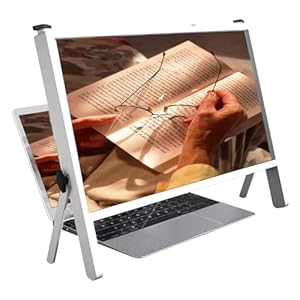 VLAGHPLE Laptop Lupe Vergrößerung, 21 Zoll Lupe Für Laptop Monitor 4-fache Vergrößerung Entlastet Die Augen,Laptop Eine Lupe Für Lesen Von E-Mails Oder Fernsehen Und Spiele