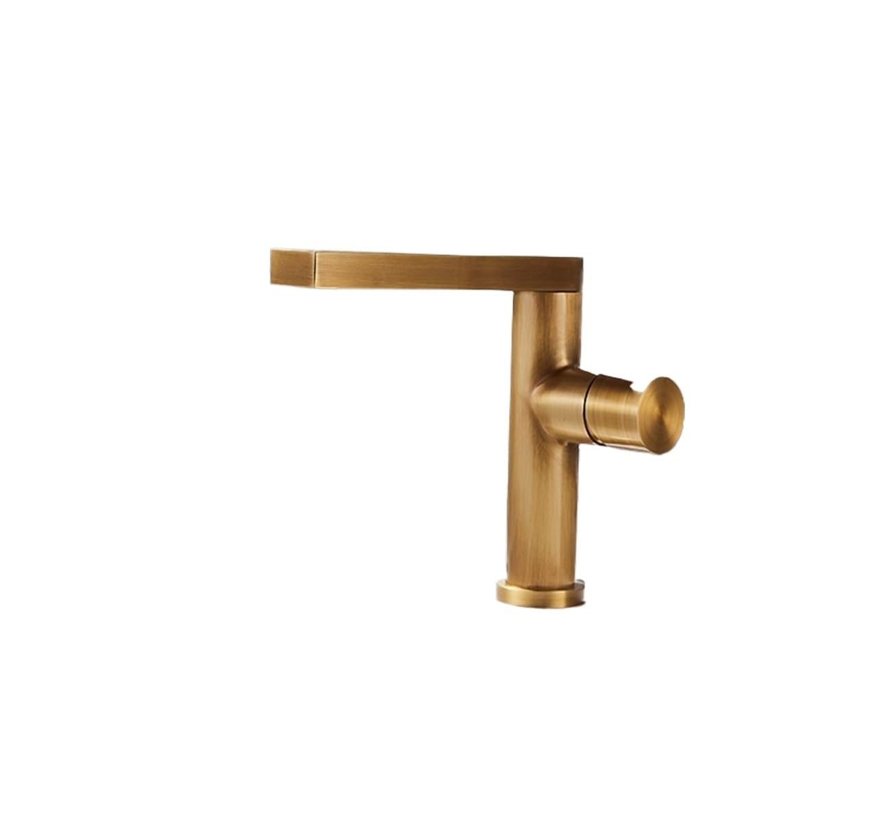 Robinet de lavabo or antique avec mitigeur chaud et froid pour salle de bain