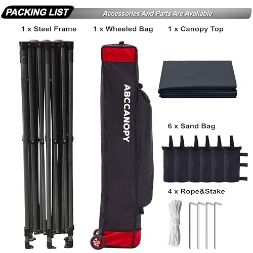 Image of ABCCANOPY Patio Pop Up Canopy Tent 8x16 Commercial-Series (Black)