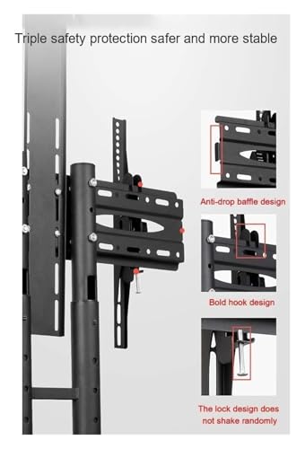 Soporte móvil para TV con ruedas, base universal miniatura 5