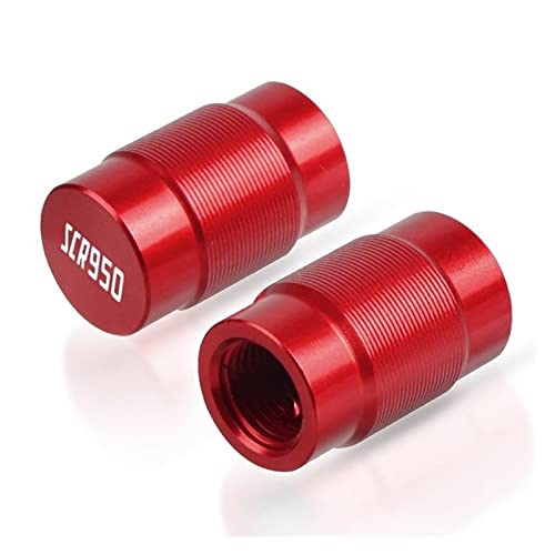 Für Yamaha SCR950 SCR 950 2017 2018 Motorrad CNC Aluminium Zubehör Rad Reifen Ventilschaftkappen CNC Luftdichte Abdeckungen SCR950 (Farbe : Red SCR950)