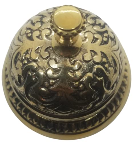 Solid Brass Victorian Style Service Desk Bell #TOP1