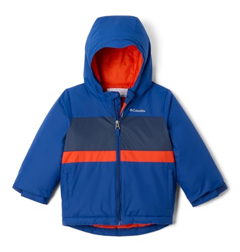 Columbia Toddler Unisex Valley Runner II Jacket, Mountain Blue/Collegiate Navy/Spicy, 3T