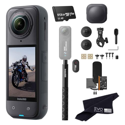 Image of Insta360 X5 BMW Motorrad Limited Edition Motorcycle Bundle-8K Waterproof 360 Action Camera with 1 /1.28 inch 48MP Sensors, 8K 360|Includes Motorcycle Bundle, Action Invisible Selfie Stick, Lens Cap(512GB)