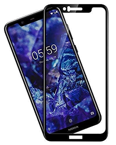Image of Tempered Glass Screen Protector Compatible For Nokia 5.1 with Edge to Edge Coverage and with Easy Installation Kit