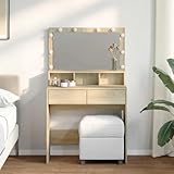 Refined Tocador con Luces LED Color Roble Sonoma 80x41x134,5 cm