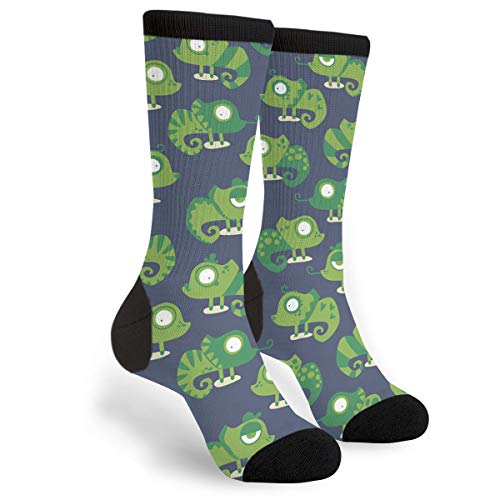 Greenery Chameleon Unisex Casual Sports Socks Knee High Athletic Long Tube Stockings