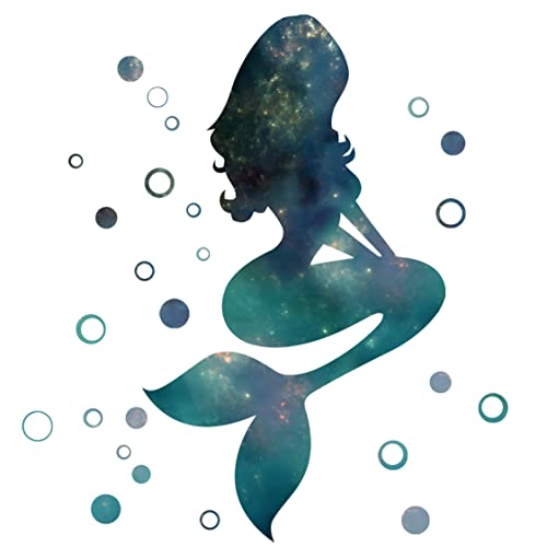 Vinilo Decorativo Sirena Cielo Estrellado Verde miniatura 7
