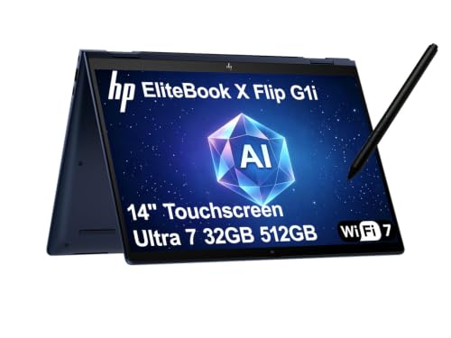 Image of HP EliteBook X Flip G1i, 14 inch 2 in 1 Laptop, Intel Ultra 7 268V, 32GB DDR5 | Next Gen 1040 x360, 512GB SSD, FHD+ Touchscreen w /Stylus, Business Copilot+ PC, 2x Thunderbolt 4, Wi-Fi 7, Win 11 Pro