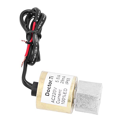 Electrovalvula Compresor, Aluminio, Latón Válvula Solenoide Eléctrica Válvula Solenoide Cilíndrica Ac 220V Accesorios Bomba De Presión Eléctrica Válvula Solenoide